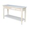 International Concepts Rectangle Spencer Console Server Table Standard Length, 48 W, 17 L, 30 in H, Wood, Unfinished OT-8S - alternate 1